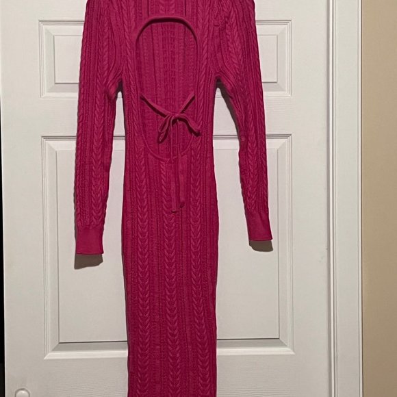 BNWT Majorelle - Sasi Cable Knit Dress - Bright Pink - Small - Picture 5 of 5